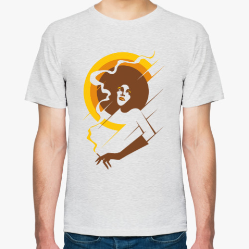 Футболка с принтом Ретро леди