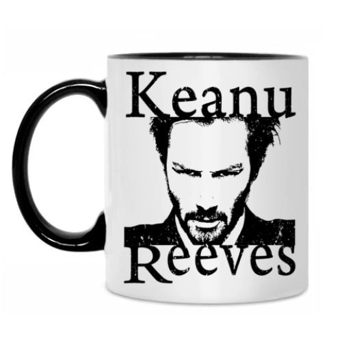 Кружка с принтом 'Киану Ривз'