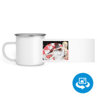 Кружка металлическая белая (круговая запечатка)