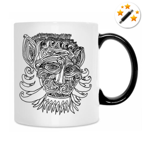 Кружка-хамелеон с принтом Сказочные чудища