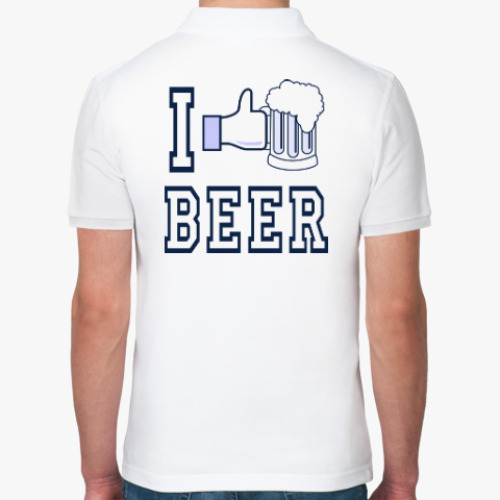 Рубашка поло с принтом I like beer