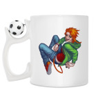Кружка с футбольным мячиком