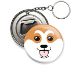 Брелок-открывашка 50 мм Собака-улыбака