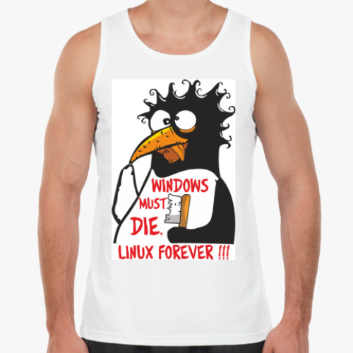 Майка с принтом WINDOWS MUST DIE