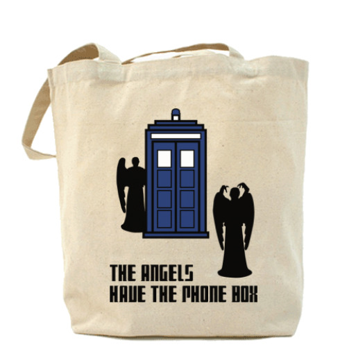 Сумка шоппер с принтом Angels (WHO41)