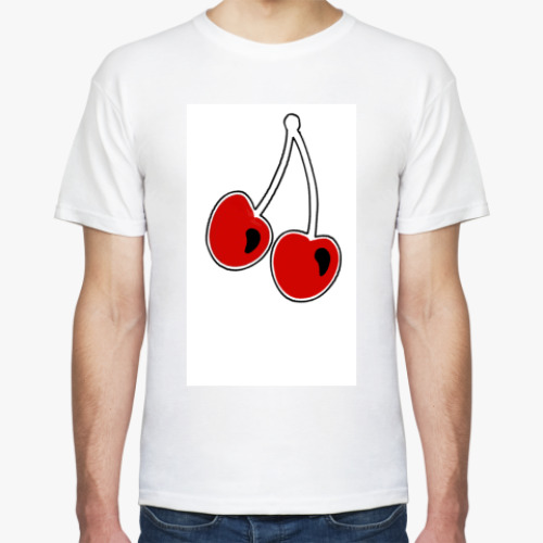 Футболка с принтом Вишенки