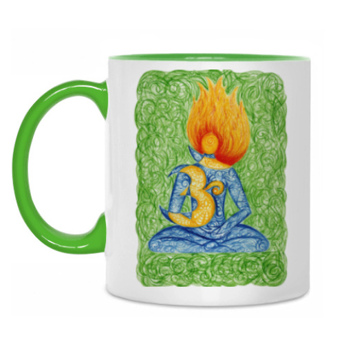 Кружка с принтом Медитация на Ом