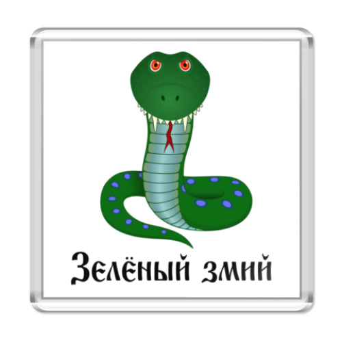 Магнит с принтом змий