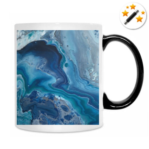 Кружка-хамелеон с принтом Морская бездна