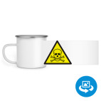 Кружка металлическая белая (круговая запечатка)