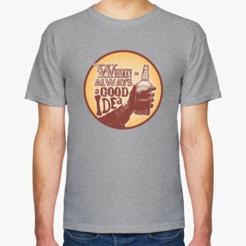 Футболка с принтом Whiskey always a good idea