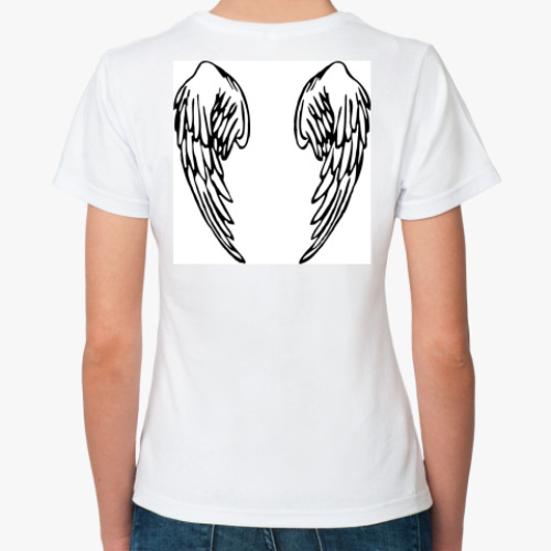 Классическая футболка с принтом Крылья