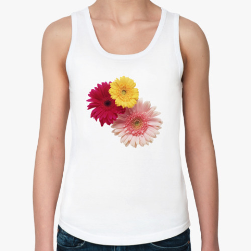Женская майка с принтом цветы
