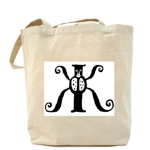 Сумка шоппер с принтом  Бормор