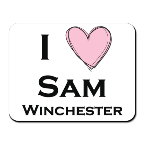 Коврик для мыши с принтом sam winchester