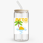 Банка с бамбуковой крышкой