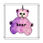Магнит 6.5 x 6.5 см  'Мишка-меланхолик'