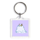 Брелок 3.9 x 3.9 см Снегокот — Пятничный Котик №40