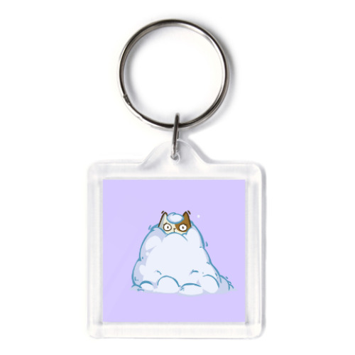 Брелок с принтом Снегокот — Пятничный Котик №40