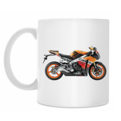 Кружка с принтом honda cbr repsol