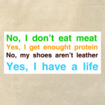 Нет, я не ем мясо