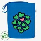 Много цветных сердечек