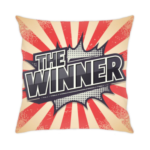 Подушка с принтом The Winner