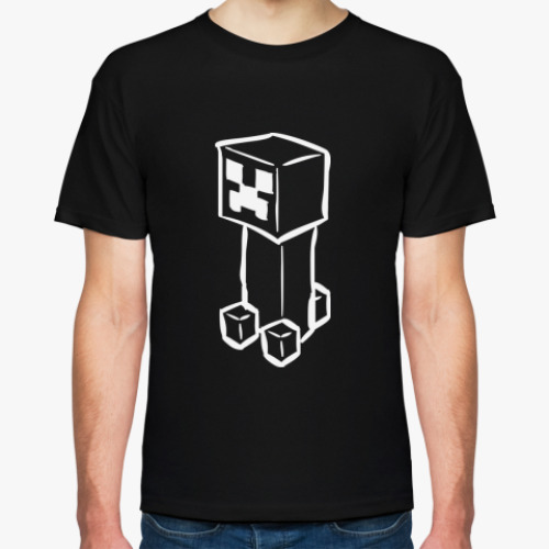 Футболка с принтом  Creeper