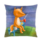 Лисенок и птичка пьют чай