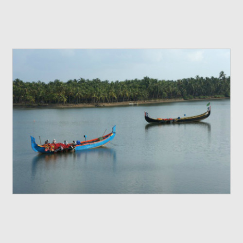 Постер с принтом People and boats