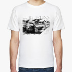 Классическая футболка Железная дорога. Два ретро пое