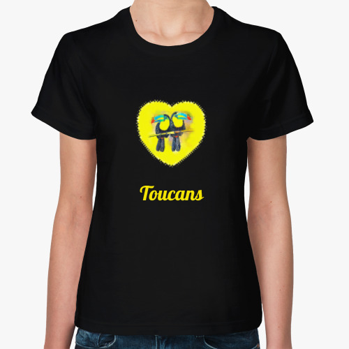 Женская футболка с принтом  Туканы