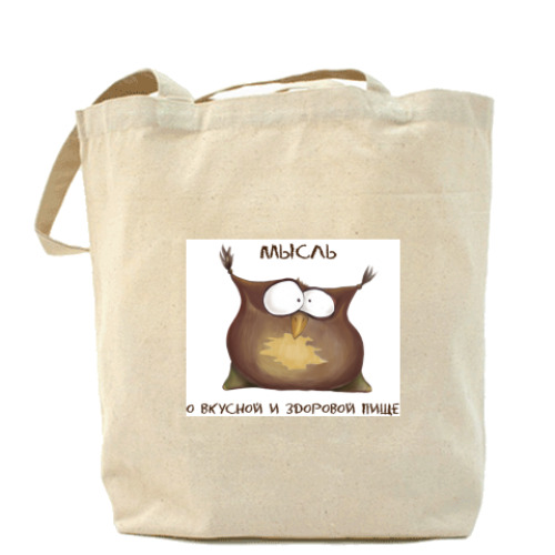 Сумка шоппер с принтом еда