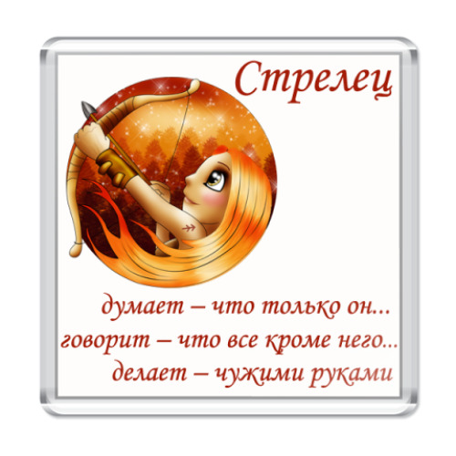 Магнит с принтом Стрелец