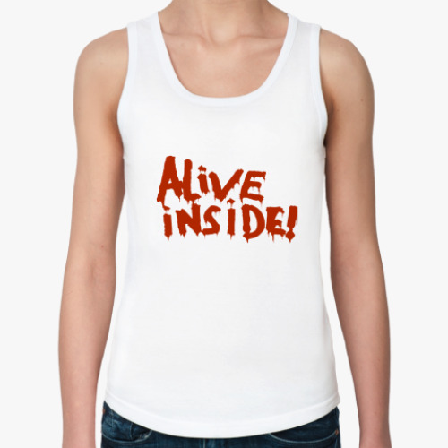 Женская майка с принтом Alive inside