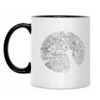 Кружка двухцветная