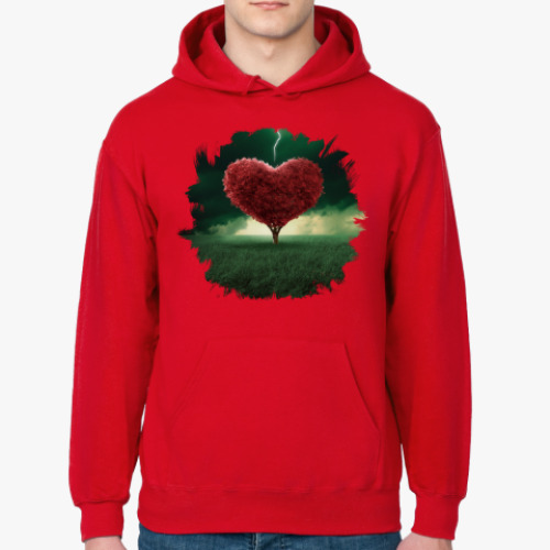 Толстовка худи с принтом Saint Valentine's Day heart