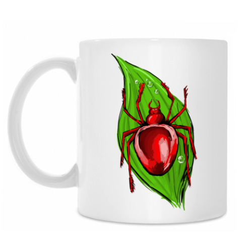 Кружка с принтом Паучок