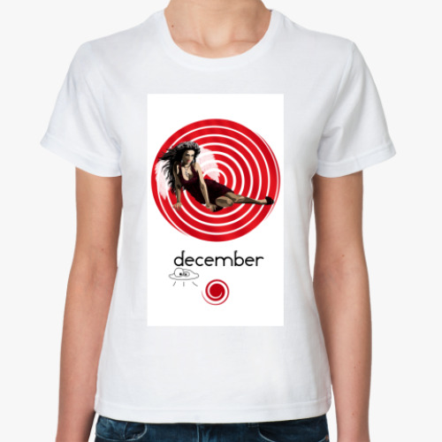 Классическая футболка с принтом December
