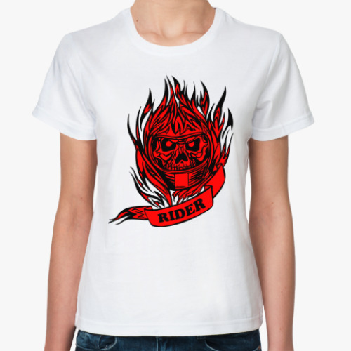 Классическая футболка с принтом ghost rider