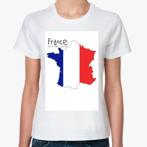 Классическая футболка с принтом  France!