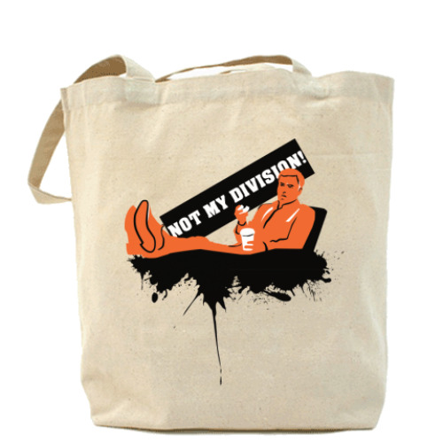 Сумка шоппер с принтом Not My Division!