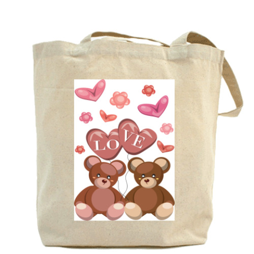 Сумка шоппер с принтом Любовь