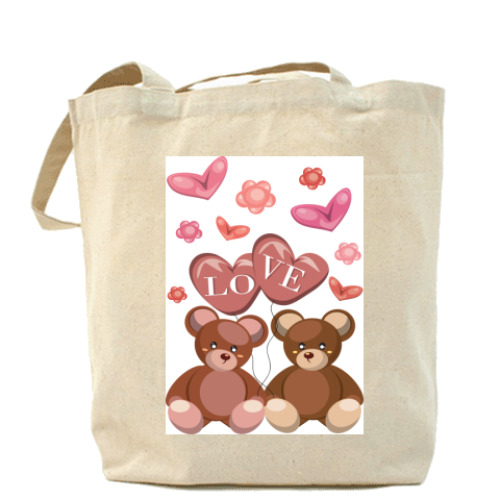 Сумка шоппер с принтом Любовь