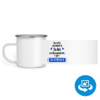 Кружка металлическая белая (круговая запечатка)