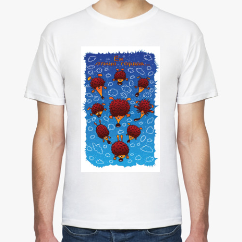 Футболка с принтом  Еж птица гордая