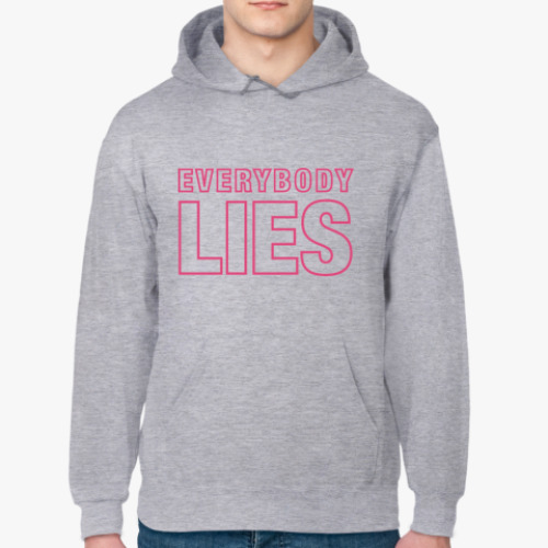 Толстовка худи с принтом Everybody lies