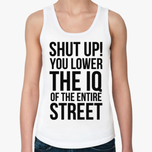 Женская майка с принтом  майка Sherlock IQ