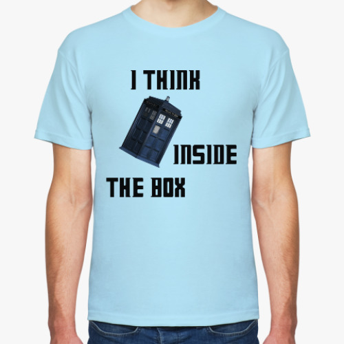 Футболка с принтом I think inside the box