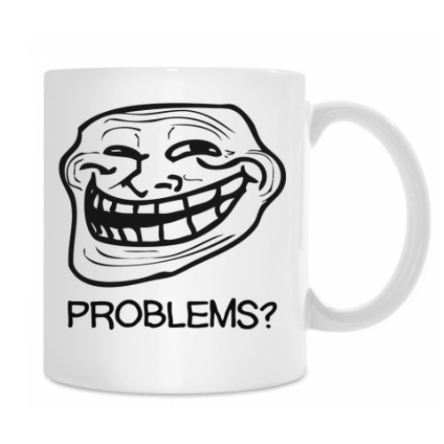 Кружка с принтом Trollface